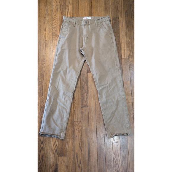 Signature by Levi Strauss & Co. Other - Signature by Levi Strauss Mens Athletic Fit Khaki Tan Chino Pants 32x32 Stretch